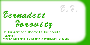 bernadett horovitz business card